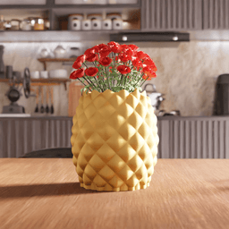 Pineapple Geometric Vase Planter Pot 3d model