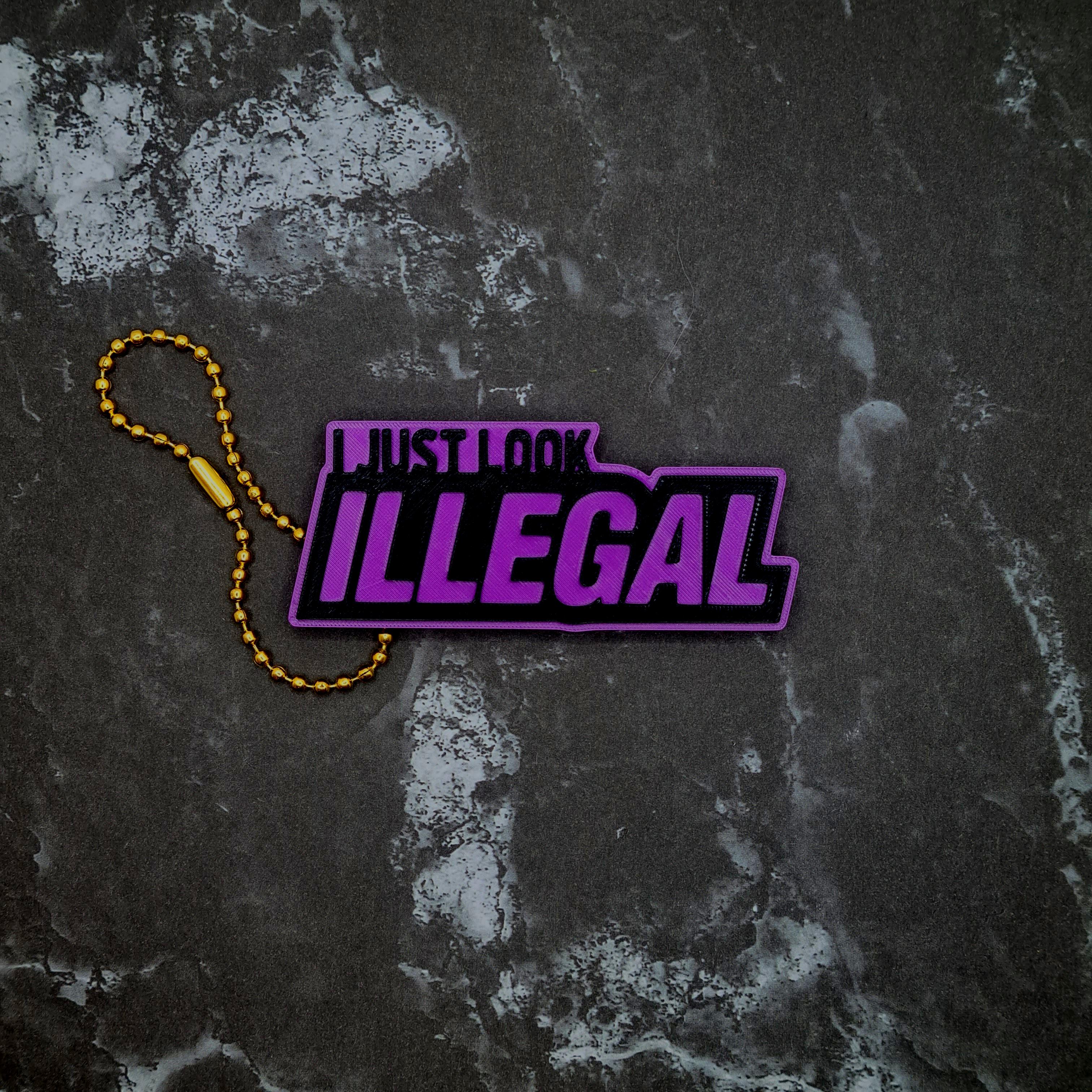 I Just Look Illegal Keychain 3d model
