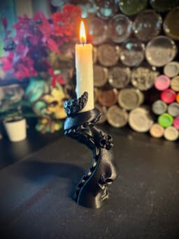 Skull octopus tentacle candlestick holder 3d model