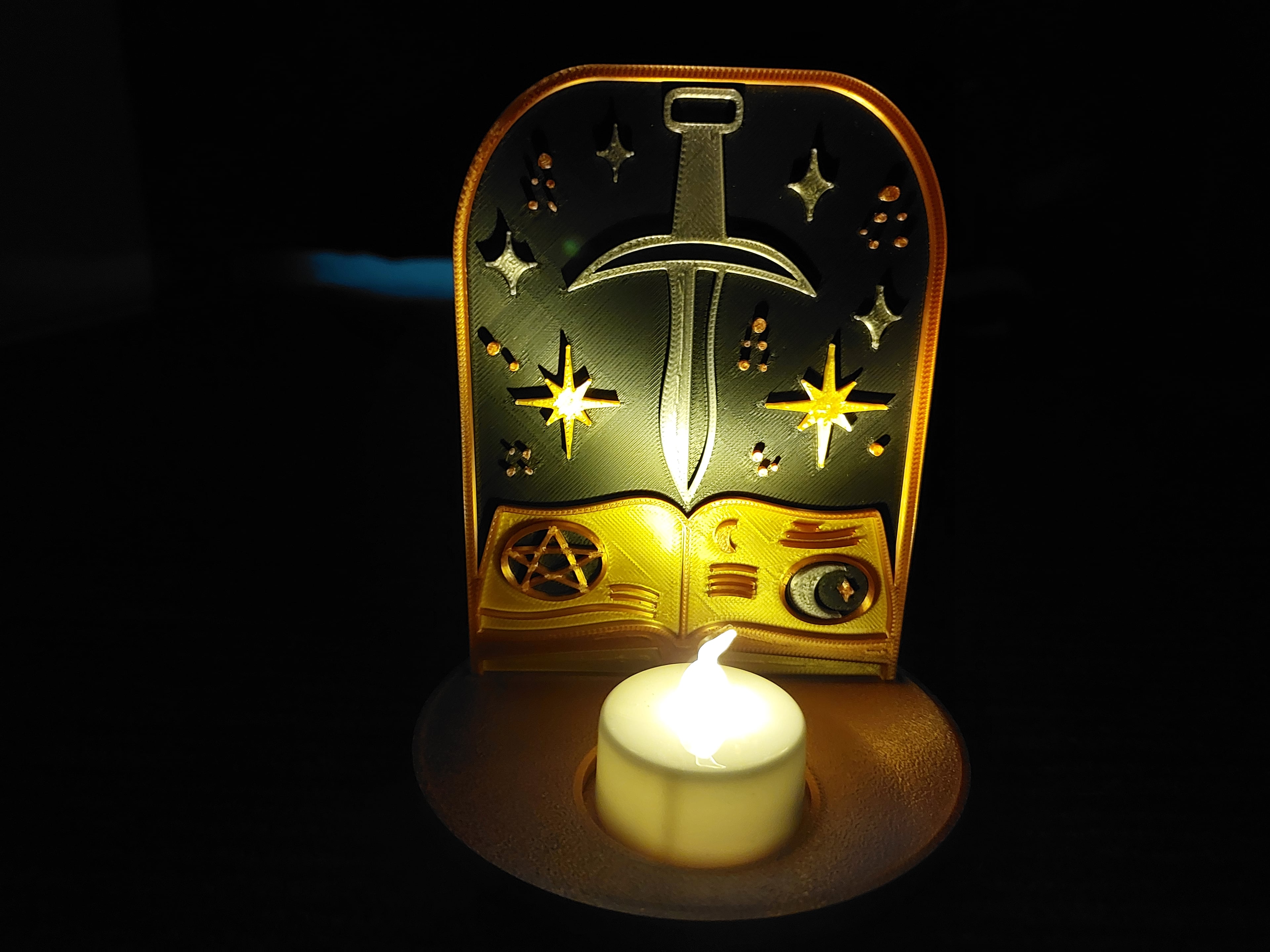 Mystical candle holder set 3d model