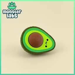 Avocado Fidget Clicker Keychain 3d model