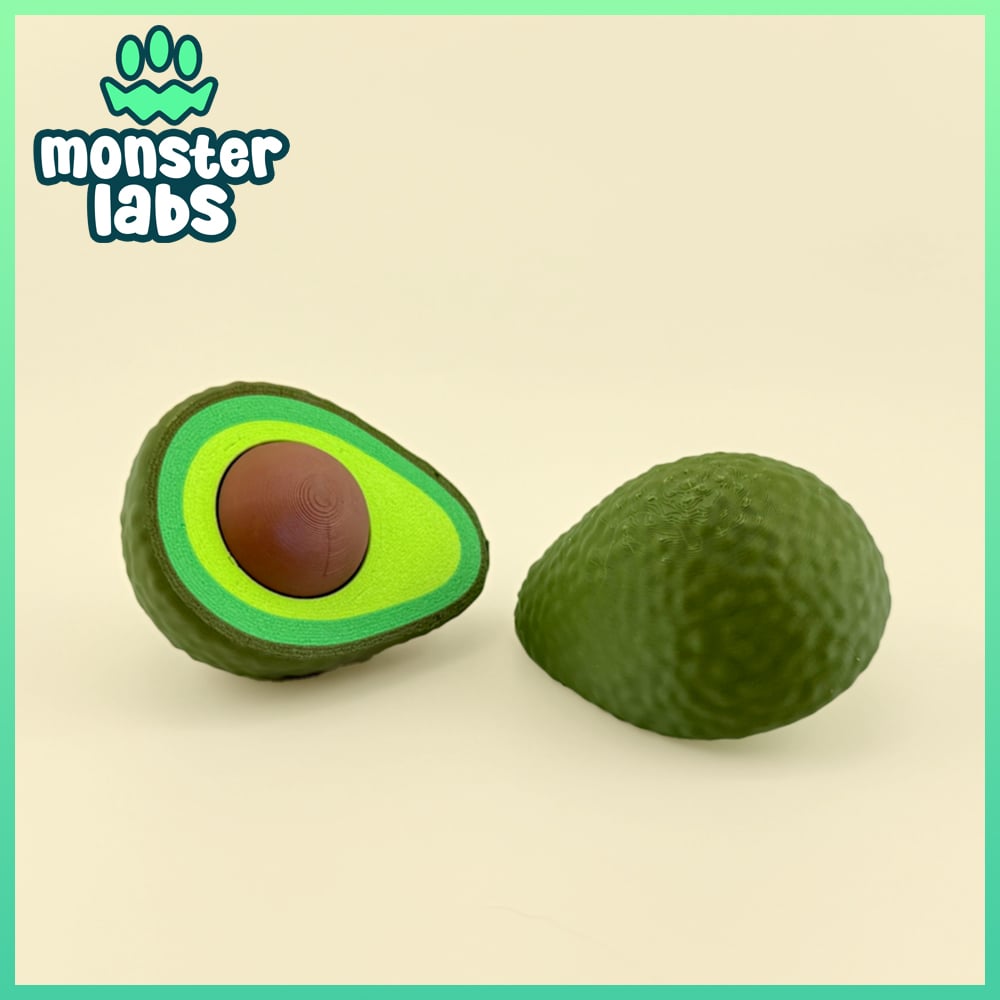 Avocado Fidget Clicker Keychain 3d model