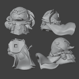 medieval warrior duck 3d model