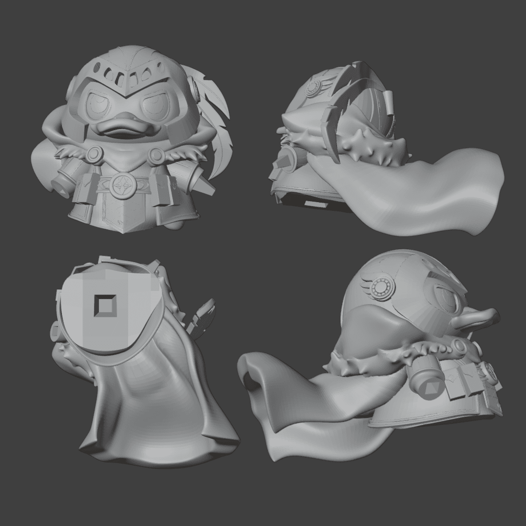 medieval warrior duck 3d model