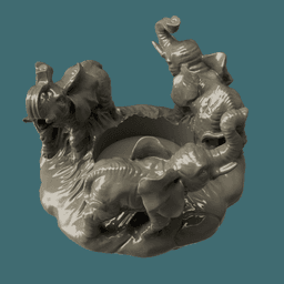 Elephant candle holder 3d model