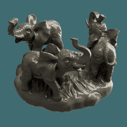 Elephant candle holder 3d model