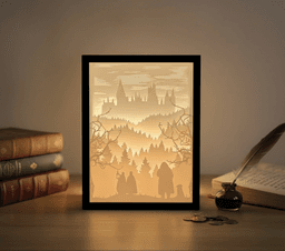 Harry Potter and The Philosopher's Stone Shadow Box Lamp 3d model