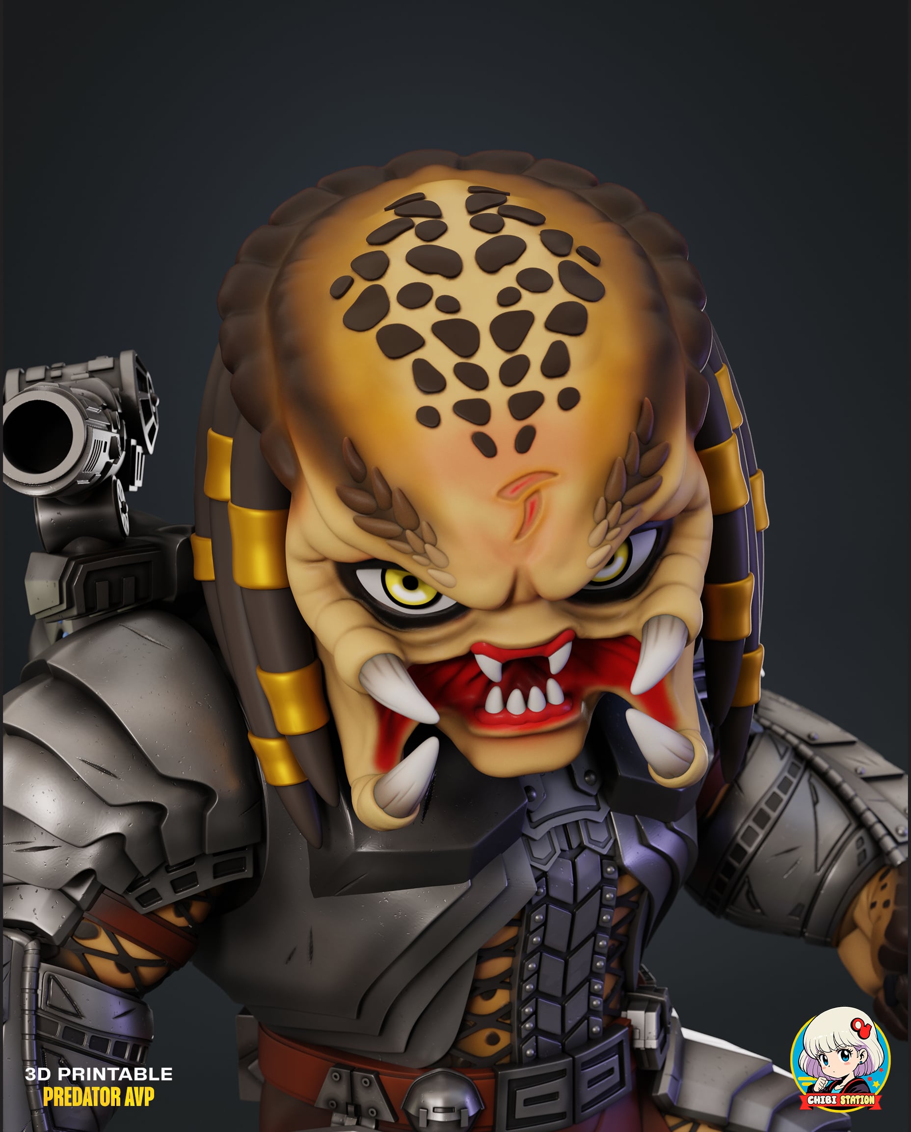 Predator Chibi - Premium Collectible 3d model
