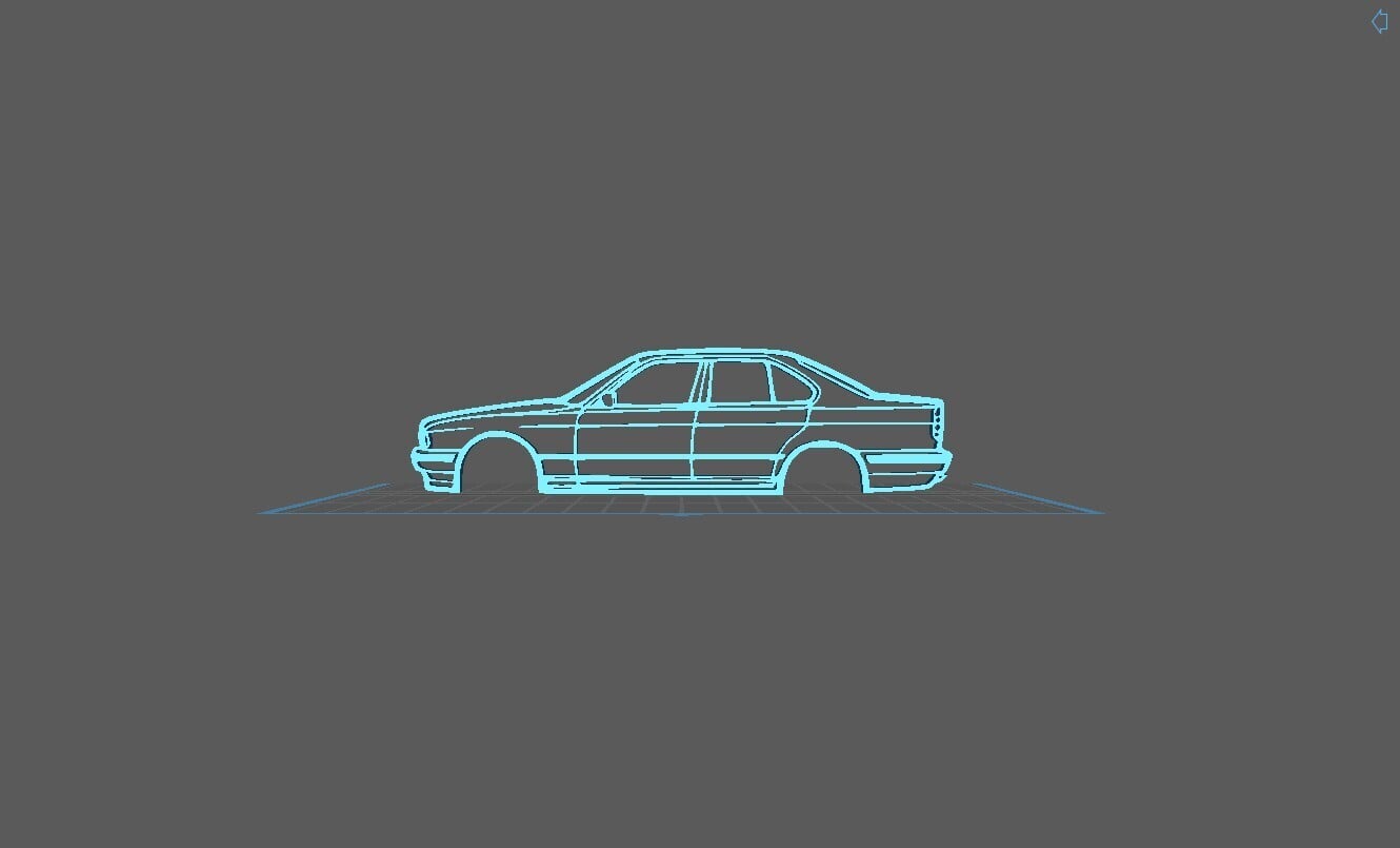 BMW - E34 Wall Art 3d model