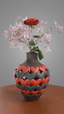 Heart Interlock Vase 3d model
