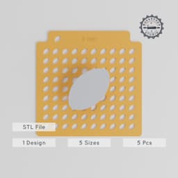 American Football Sprinkle Stencil, 5 Sizes, Sports Theme, Compatible with Sugar & Cocoa, Perfect for Cakes & Desserts PRODUCT_1420 3d model
