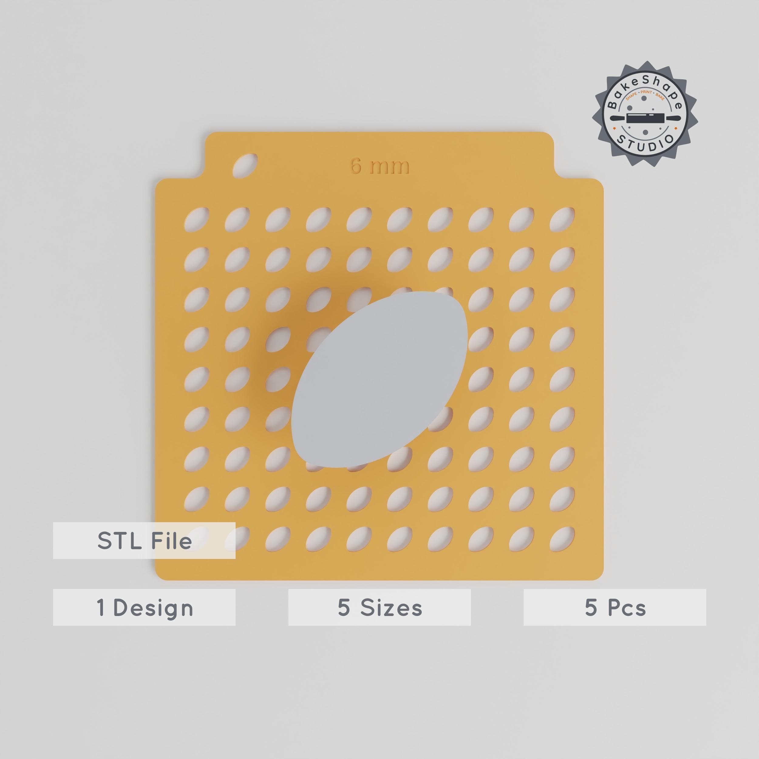 American Football Sprinkle Stencil, 5 Sizes, Sports Theme, Compatible with Sugar & Cocoa, Perfect for Cakes & Desserts PRODUCT_1420 3d model