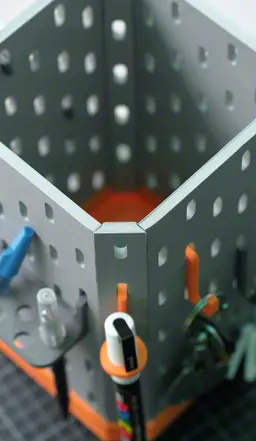 IKEA Skadis Rotatable Pegboard Storage System Modular 4-Sided Organizer with Internal Storage Tote 3d model
