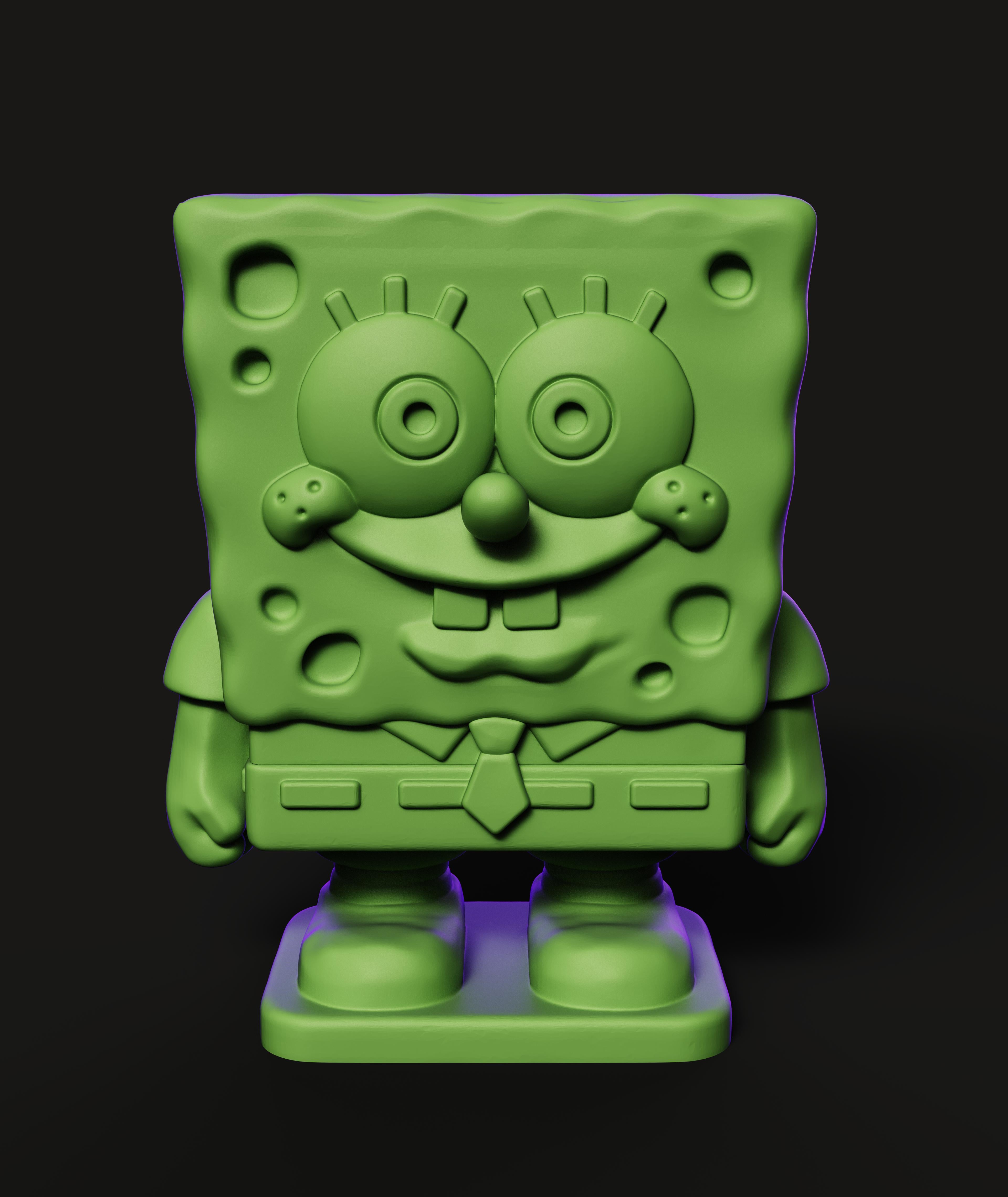 SpongeBob Figure Planter STL | Cartoon 3D Print | HighDetail 3d model