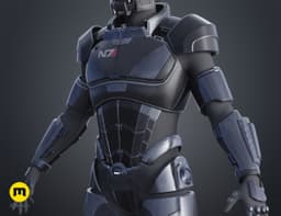 N7 Male Shepard Armor - Mass Effect 3d model