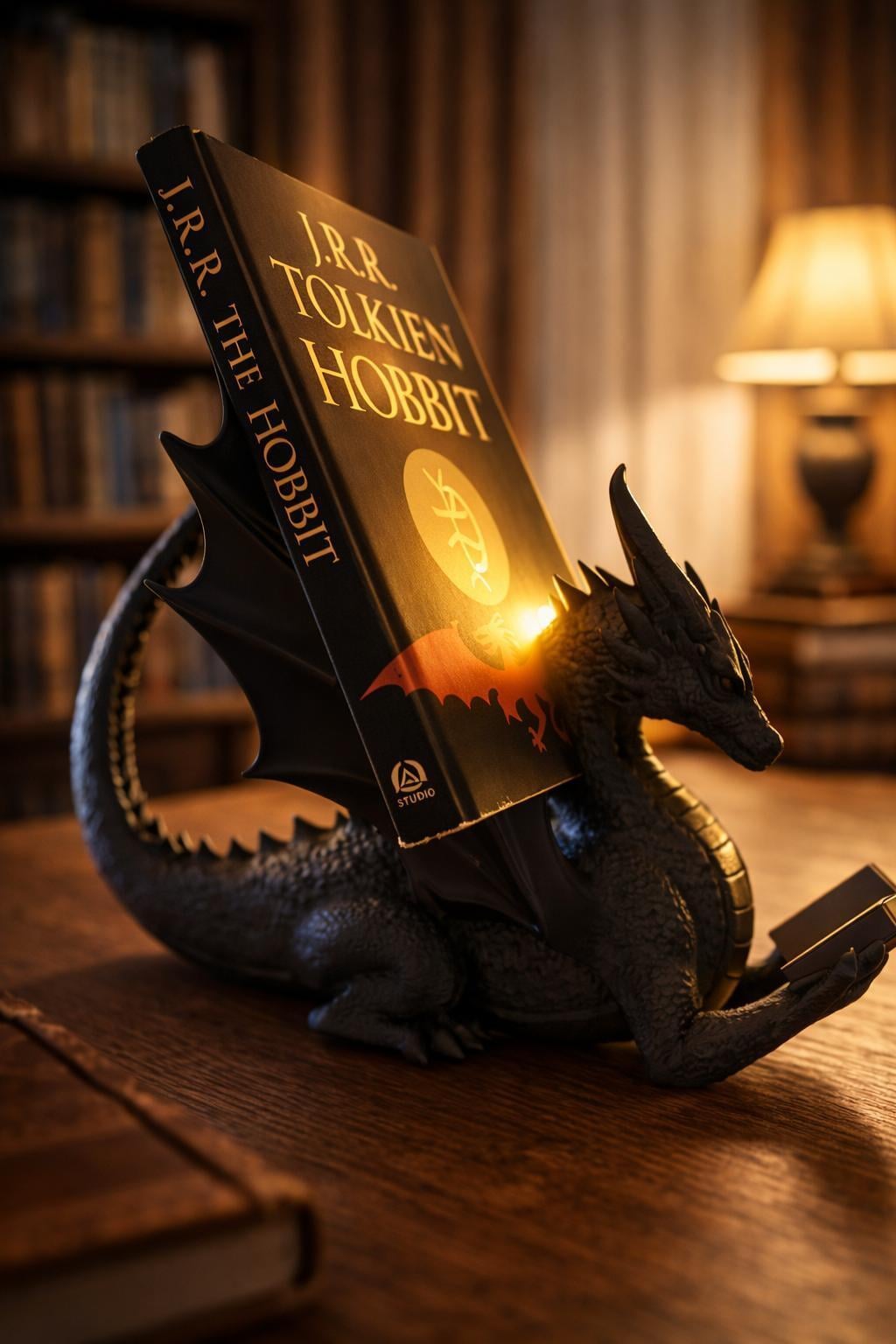 Dragon Book Holder with Led 3d model