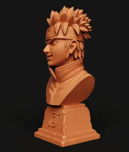 Naruto Uzumaki Bust | Anime Ninja Statue 3d model