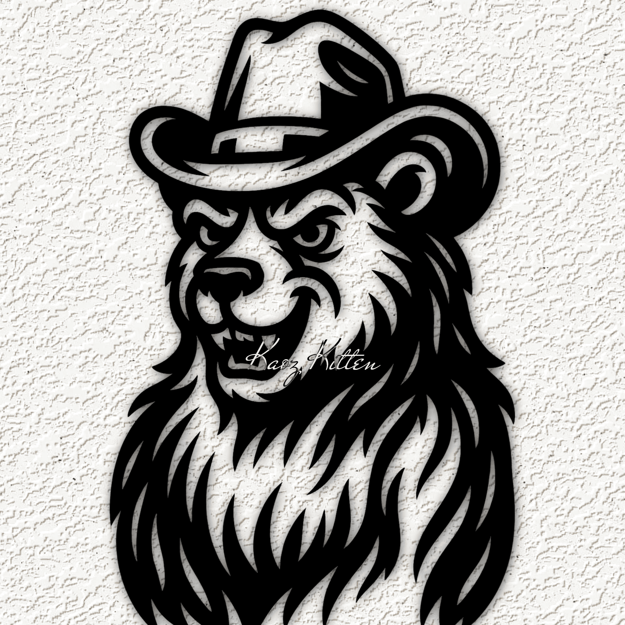 bear hat 5 wall art home decor 3d model