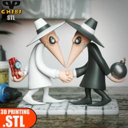 Spy vs Spy Chibi STL for 3D Printing ChibiSTL 3DXM 3d model