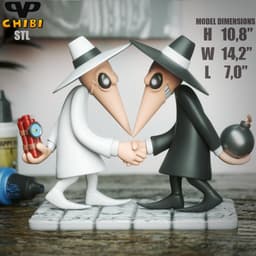 Spy vs Spy Chibi STL for 3D Printing ChibiSTL 3DXM 3d model