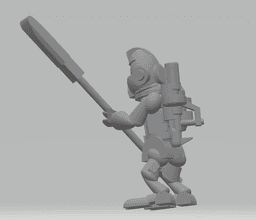 The Stellar Coalition Corps Piker Sergeant w/ hoverblade 3d model