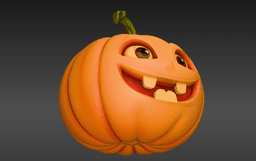 Stylized Cartoon Jack-O’-Lantern 3D Model | Cute Halloween Pumpkin Face 3d model