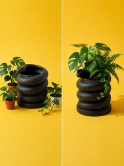 Snake Planter Pot Unique Coiled Serpent Plant Holder Indoor Decor 3d model