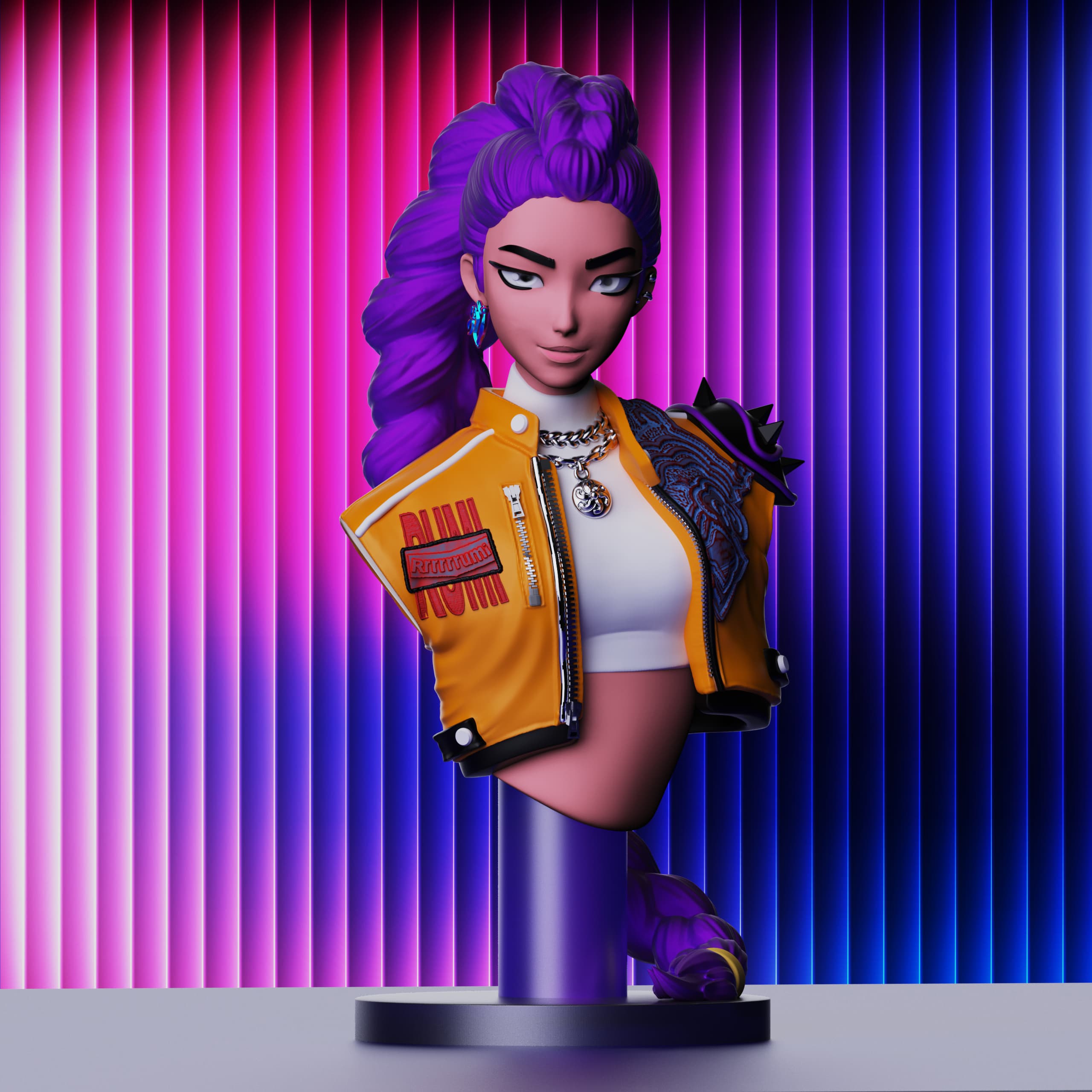 Rumi bust (Pre-Supported) 3d model