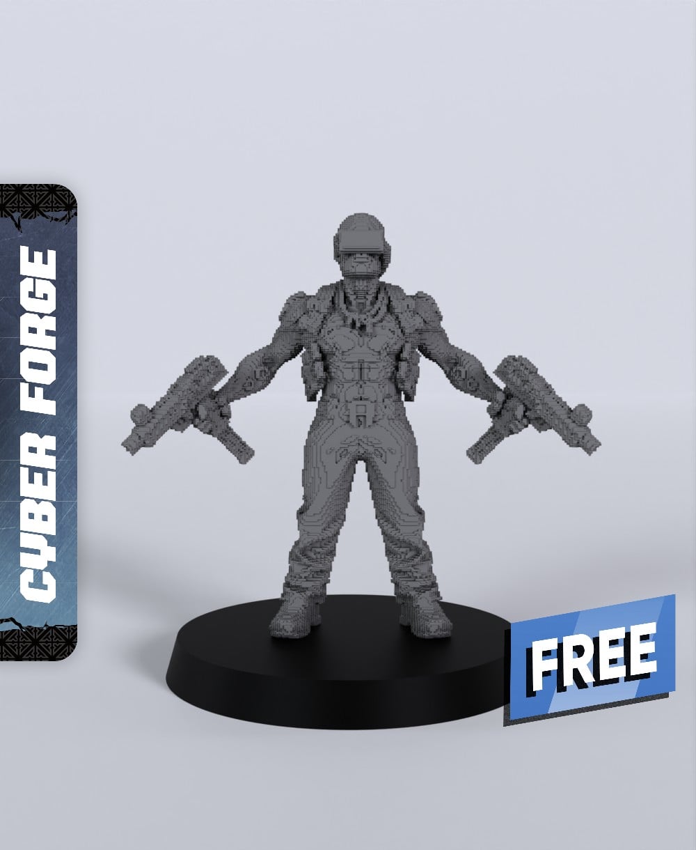 Cube in Cyberspace - With Free Cyberpunk - Sci-Fi Gift Ideas for RPG and Wargamers 3d model