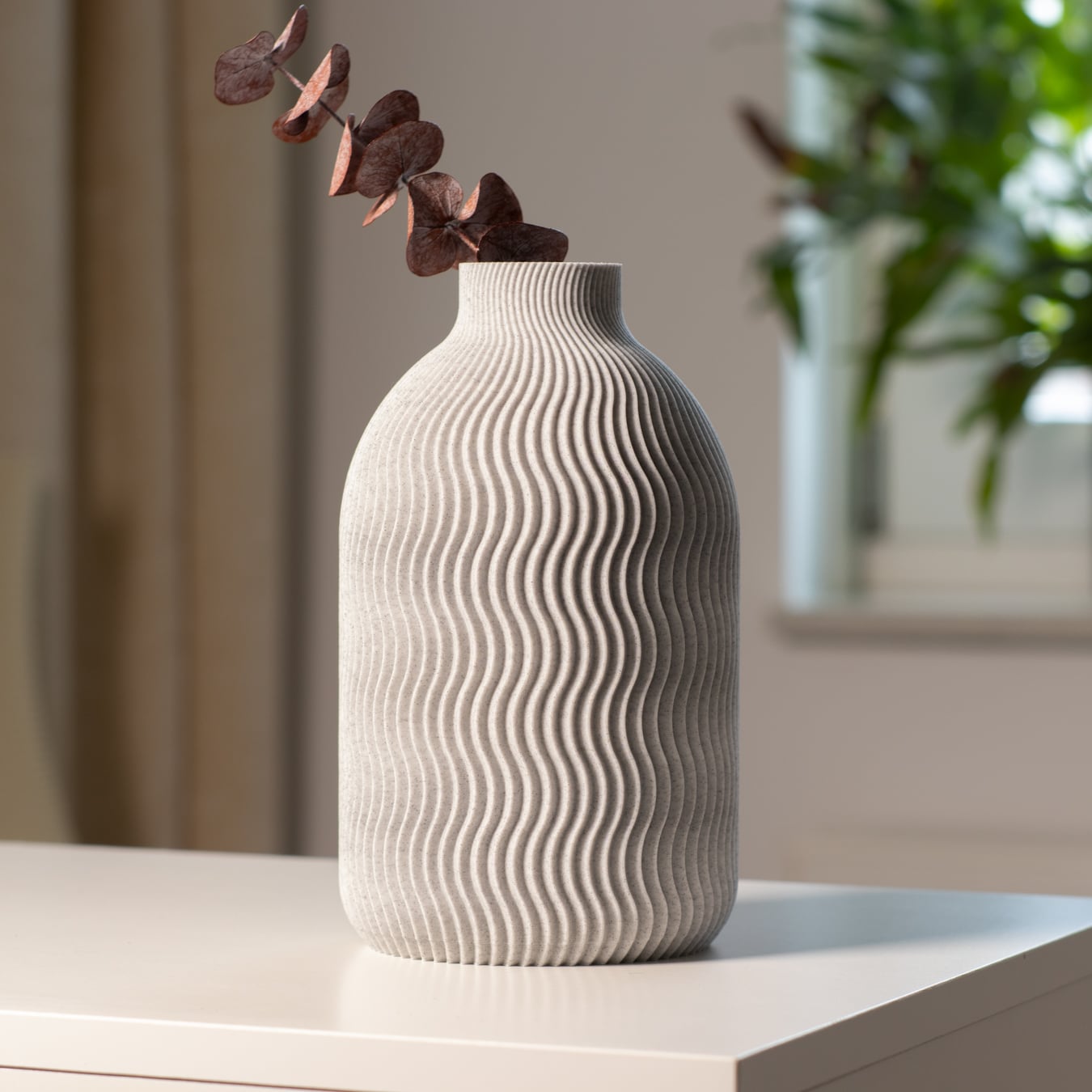 Vase HANA - Wavy Japandi Vase 3d model