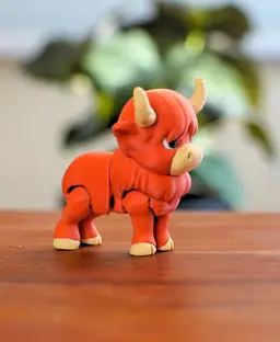 Huffy Highland Cow - Articulated Fidget Highland Cow 3d model