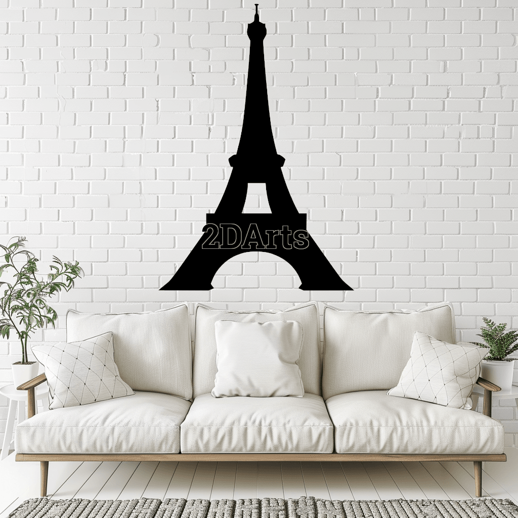 Eiffel Tower 2D Wall Art/Window Art - Digital STL & SVG Files for 3D Printing and Laser Cutting 3d model