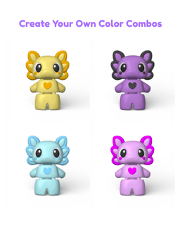 Kawaii (Cute) Axolotl Flexi & Keychain 3d model