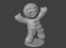 Gingerbread Man STL – Chibi Shrek Cookie 3D Print Figure – Festive Holiday Figurine for Fans 3d model