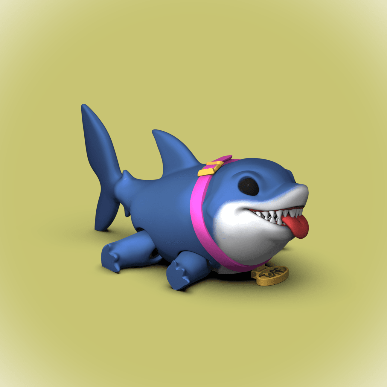 Jeff The Shark Flexi Legs -Marvel Rivals 3d model