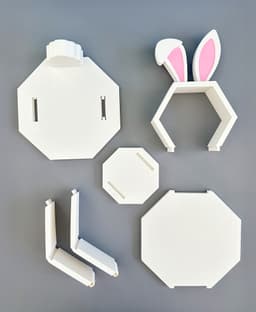 Easter Bunny 3-Tier Serving Stand 3d model