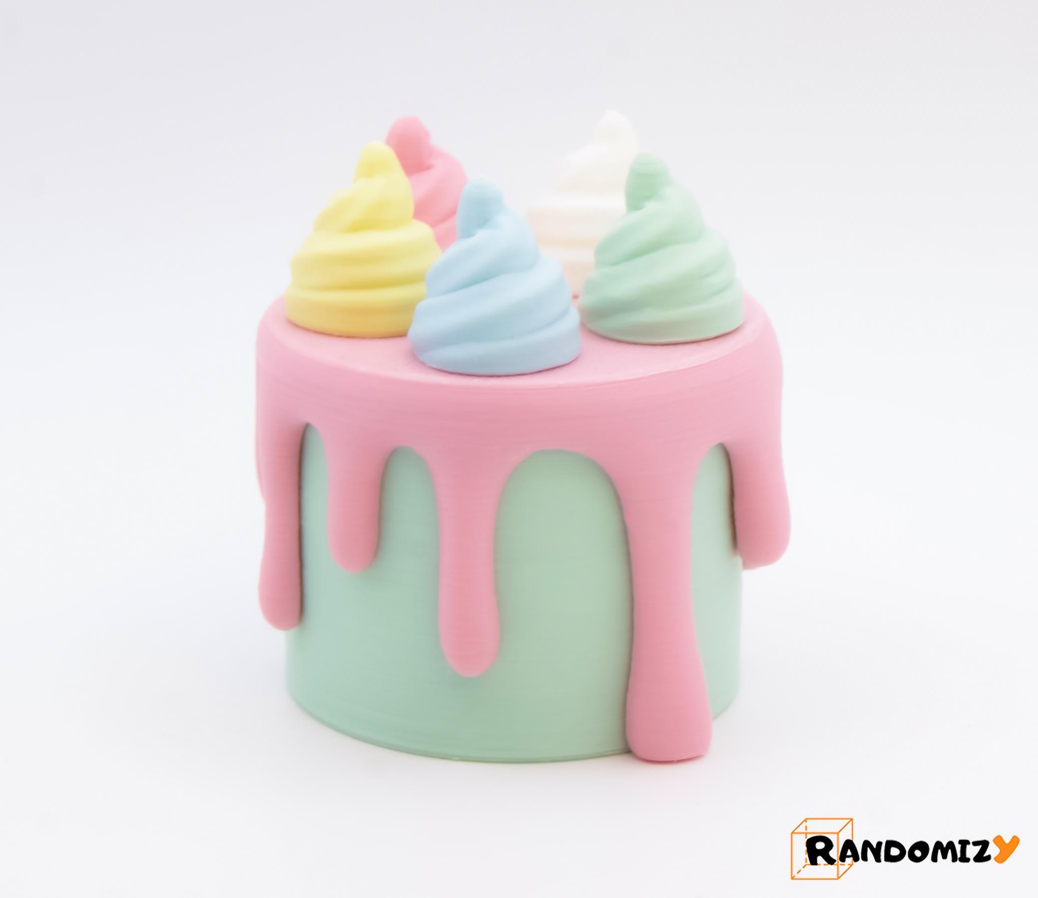 Decorative (Box) Cake (Small) [Cream Puff] 3d model