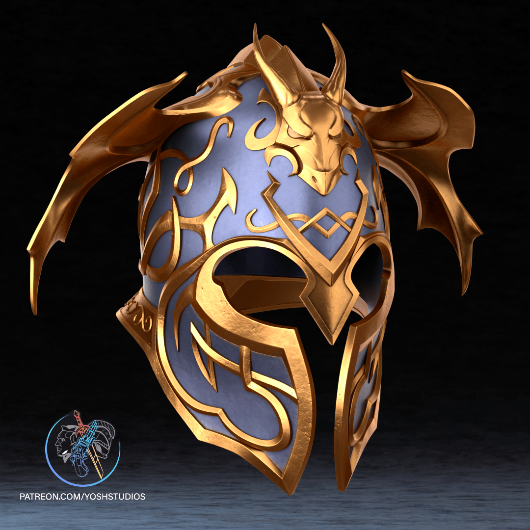 Akatosh Helmet 3D Printer File STL 3d model