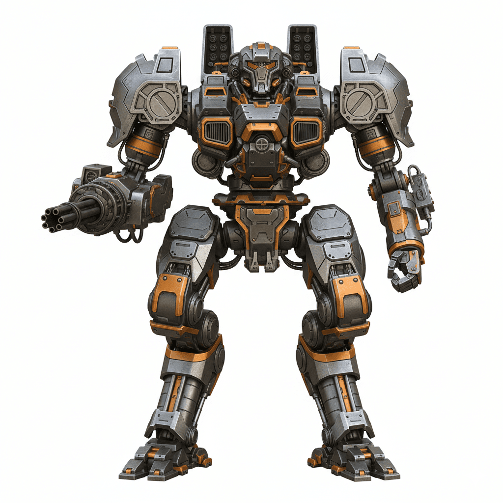 Military Mechs : Reinforced Armor Walker Mech 3d model