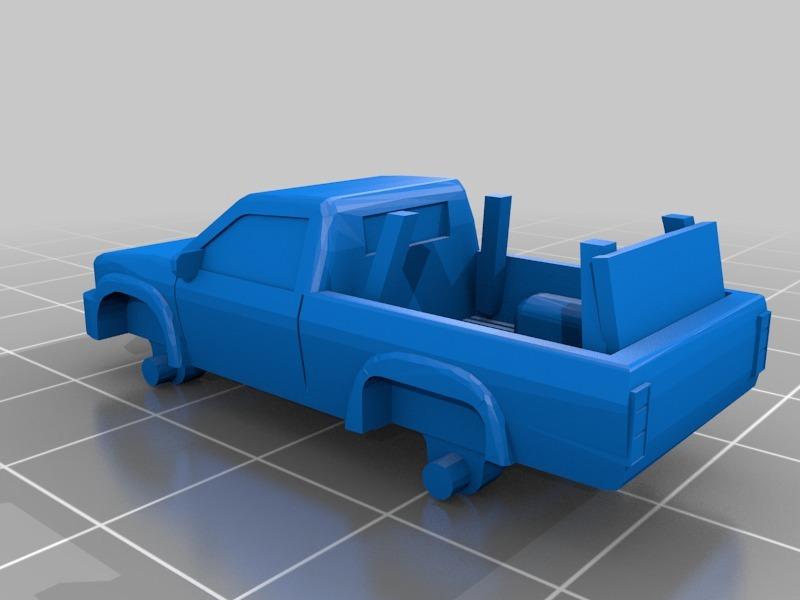Pick up truck/Technical 1/100 scale 3d model