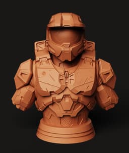 Master Chief Bust | Halo Spartan Helmet Statue | Sci-Fi Gaming Decor 3d model