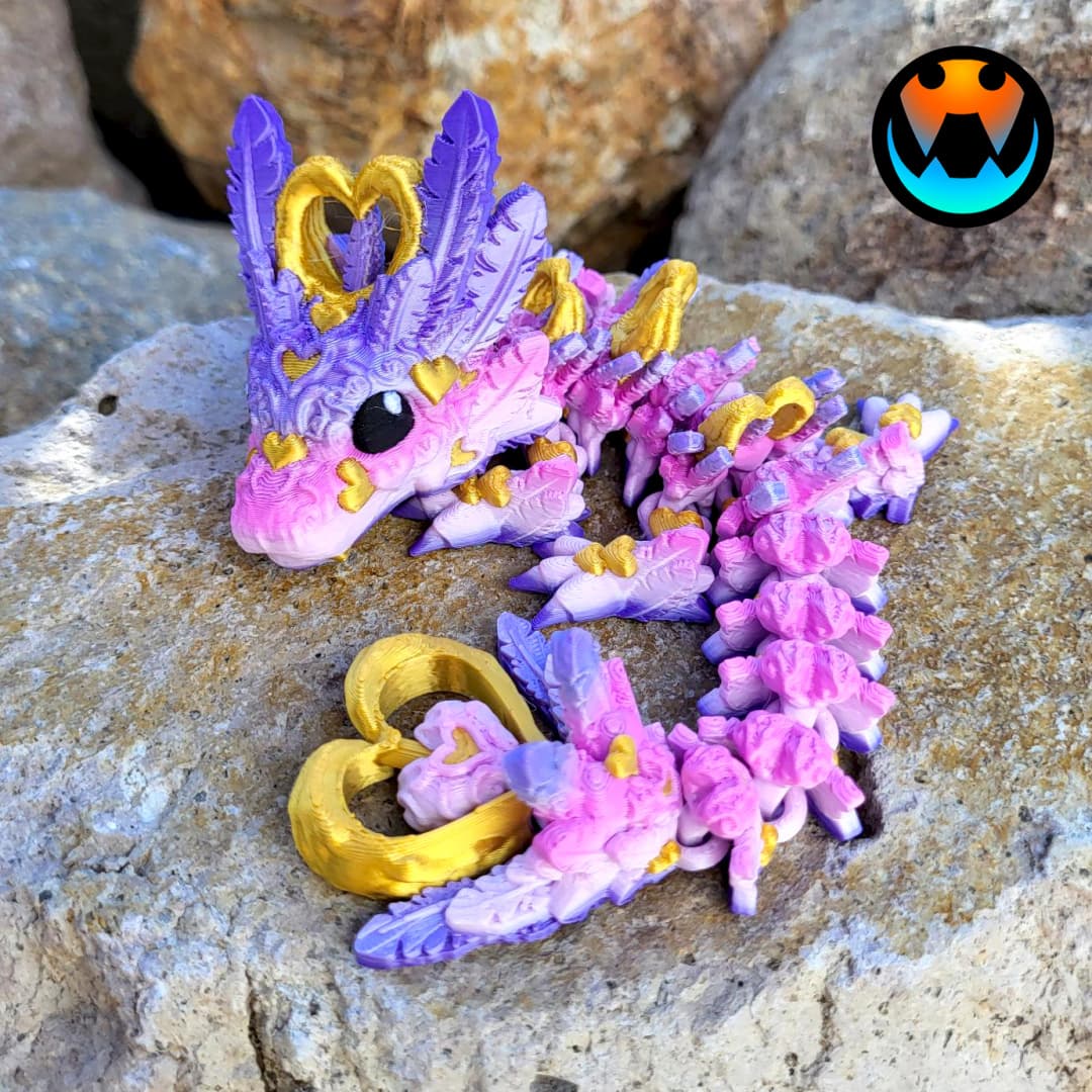 Baby Light Heart Dragon 3d model