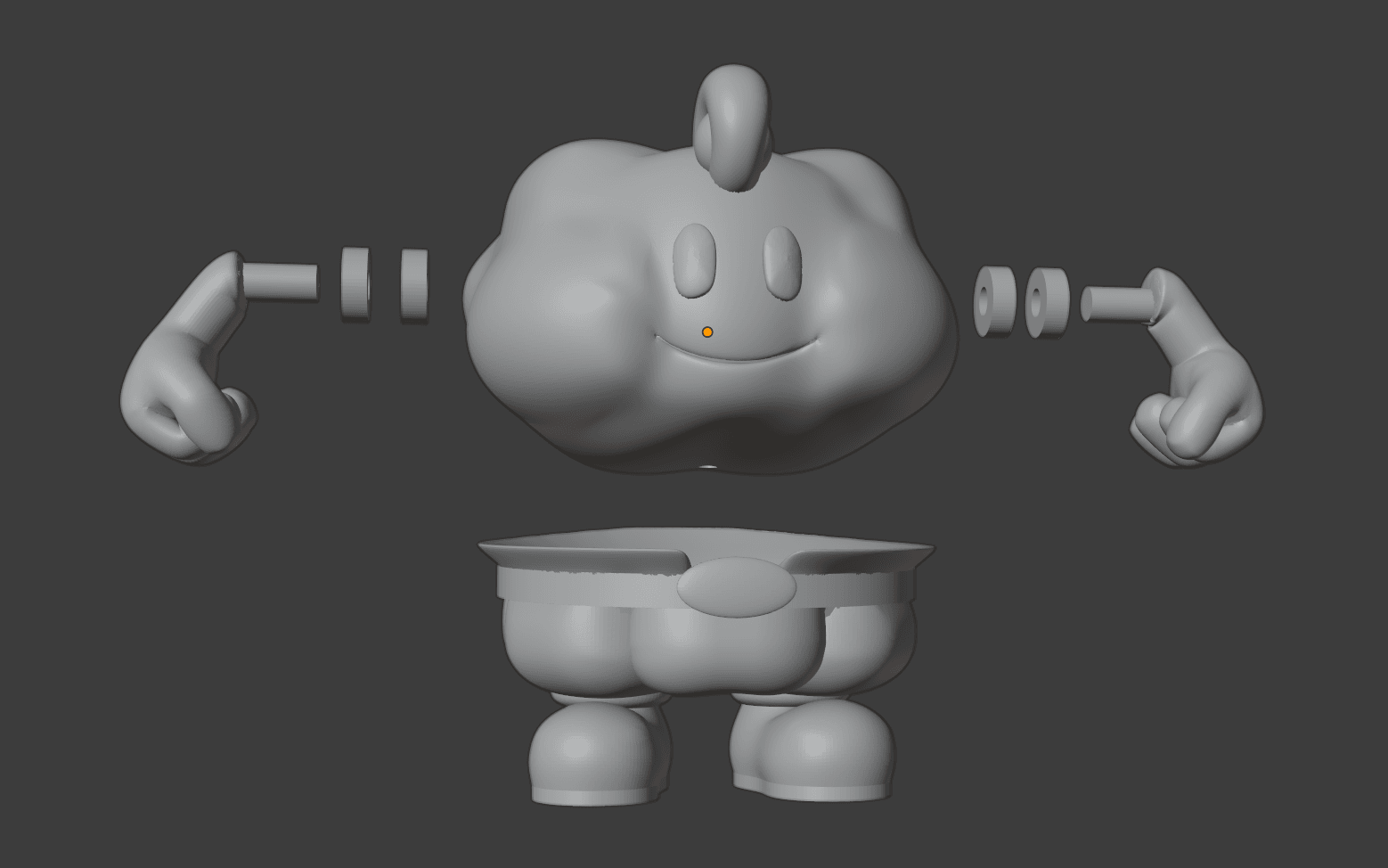 Mallow from Super Mario RPG - Custom WON 2.5 scale figure 3d model