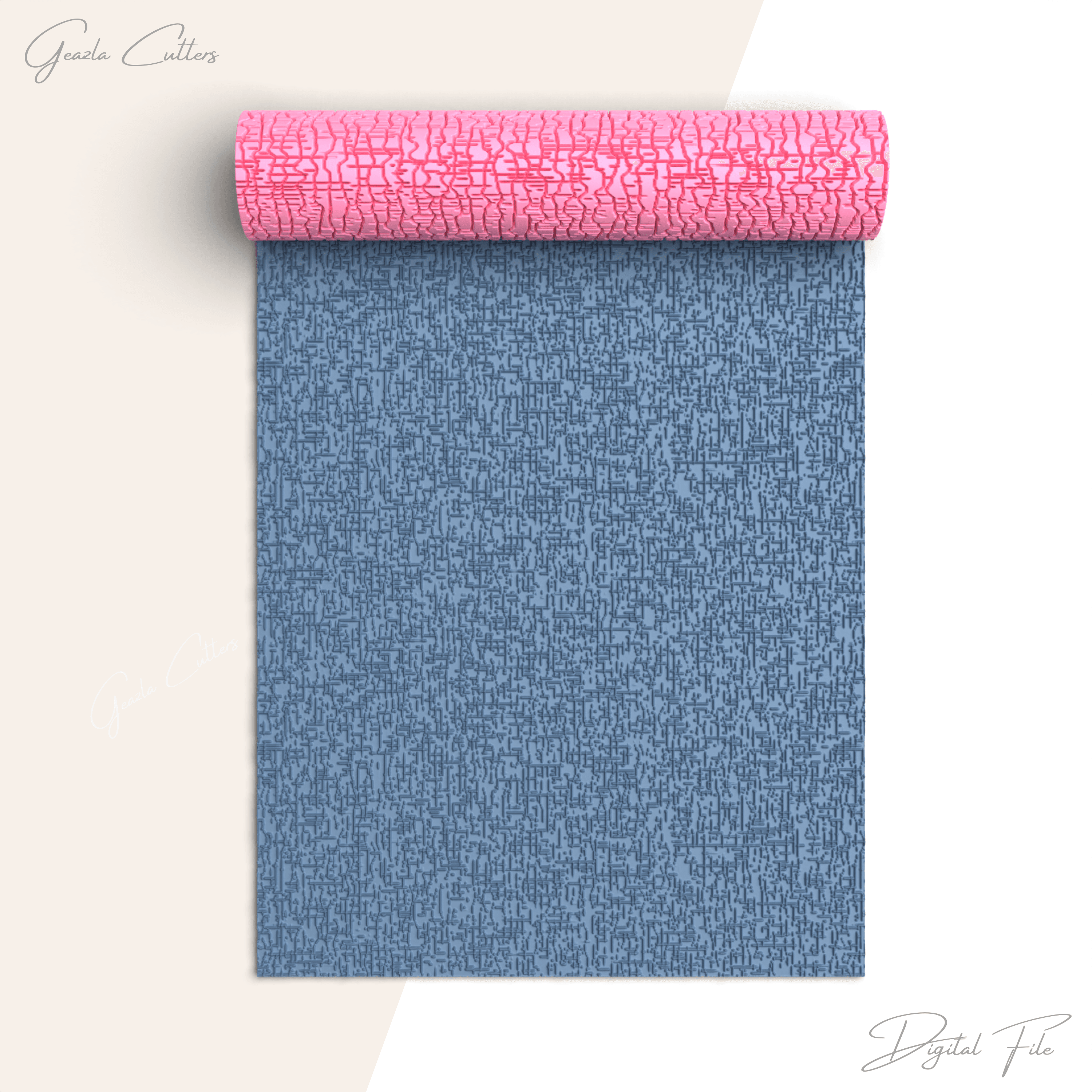 Jean Texture Roller For Polymer Clay, Fabric Clay Texture Roller, Clay Tool, Printable STL, No: 781 3d model