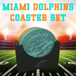 Miami Dolphins Coaster Set (NFL) 3d model