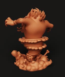 Taz Tornado Diorama STL | Looney Tunes 3D Print | Cartoon Statue 3d model