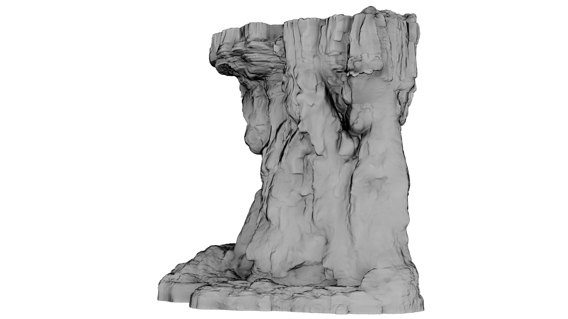 Layered Rock Face 3d model