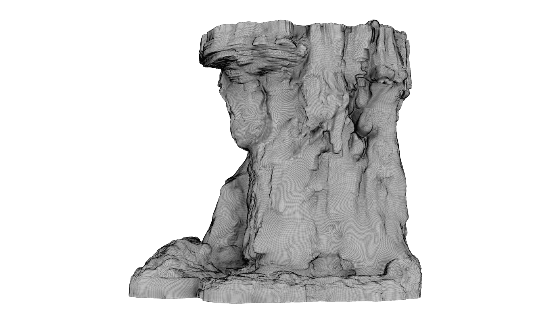 Layered Rock Face 3d model