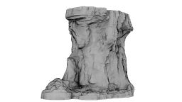 Layered Rock Face 3d model