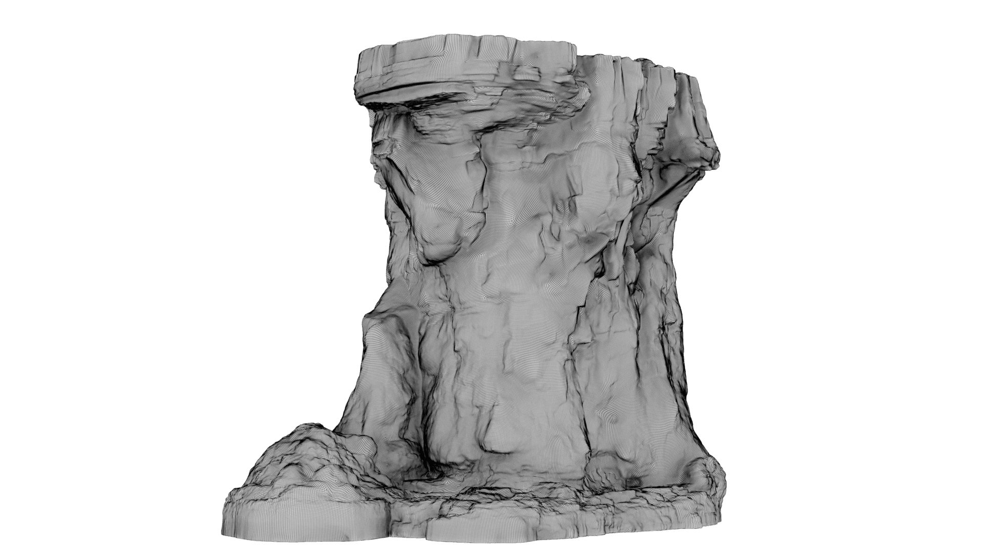 Layered Rock Face 3d model